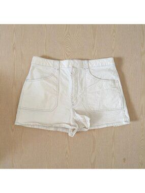 CLUB MONACO White Pocketed Denim Shorts Size 31